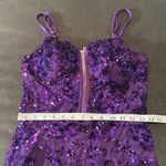Women’s Purple Mermaid Fit Prom Party Dress Sparkly Sequins Lace Up Back Size 4 Photo 8