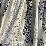 ZARA ✨ Bloggers Favorite Printed & Embroidered blue white maxi Sz Medium dress✨ Photo 12