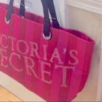 Victoria's Secret Victoria’s Secret LIMITED EDITION Bling Red Striped Tote Bag Photo 7