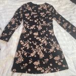 Abercrombie & Fitch  NWT Black Floral Dress Longsleeve Medium‎ Photo 4