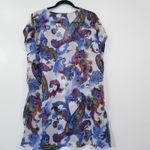 Tommy Bahama Women Blue Purple Paisley Print Swim Tunic Beach Cover Up Photo 1