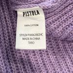 Pistola  NWT Eva Crew Neck Pullover Sweater Taro Lavender Lilac Small Distressed Photo 4