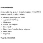 DKNY ★ NWT Sequin Long Sleeve Top - Silver/Gray ★ Photo 12