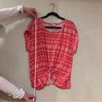 Lucky Brand  Pink Tie Front Boho Top Photo 3