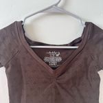 Free People Chocolate Short Sleeve Top Photo 1