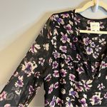 MISA Los Angeles Misa Dress Black w/ Pink & Purple Floral Lillian Mini Dress Sz S GUC Photo 3