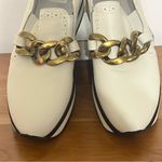 Dolce Vita White Platform Loafers Size 9 Gold Chain Women's Shoes Photo 4