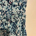 Loft  Blue Floral Tiered Midi Dress Medium Photo 5