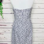 J.Crew  Blue & White Floral Strapless Mini Dress Size 6 Small Photo 5