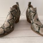 Snake Print Ankle Boots, Size 7 White Photo 3