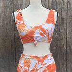 Zaful Knot Scoop Neck Orange Tie Dye 2 Piece Bikini Set Size M Photo 1