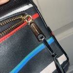Rebecca Minkoff  Striped Crossbody Bag Black White Blue Red Chain Strap Photo 2