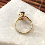 Marquee shaped purple stone Ring 14KT GF Size 8 Gold Photo 7