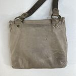 ALLSAINTS Spitalfields Hera Crossbody Bag Leather Distressed Gray Adjustable Photo 5