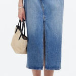 Madewell Skirt Womens Rilee Denim Midi Enmore Wash 100% Cotton Size 33 NEW Photo 0