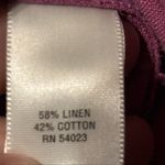 Banana Republic  Shirt Womens Large Long Sleeve Button Up Purple Linen Cotton‎ Photo 4