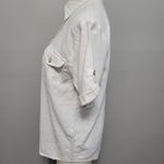 Rosemary & Ivy sand linen blend button down size large Photo 2