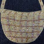 Vintage Beaded Basket Purse Black Photo 4