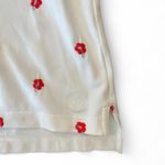 Tory Burch Sport sleeveless polo white shirt with red embroidered flowers Photo 3