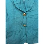 Vintage E.R. GERARD for RENLYN Teal Blazer Jacket Women’s Size 10 Gold Button Blue Photo 4