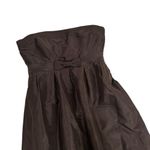 J.Crew CHOCOLATE BROWN SILK TAFFETA STRAPLESS MAXI DRESS GOWN Photo 3