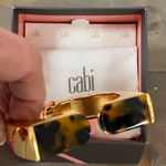 CAbi Bracelet Cuff Gold and Tortoise Hinged Photo 0