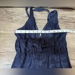 Anthropologie  SANCIA ODA V-NECK HALTER JUMPSUIT ROMPER NAVY BLUE SMALL‎ Photo 6