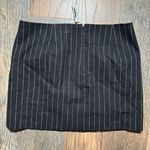 Madewell  Wool-Blend Mini Skirt in Pinstripe Almost Black Women's Size 2 NWT! Photo 3