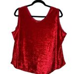 American Vintage Chandia NY Vintage 90s red velour tank top emo romantic whimsygoth grunge XL Photo 0