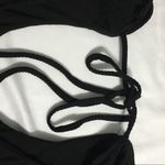 Free People • Black Long Sleeve Crop Top Tie String Back Size Small Photo 5