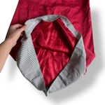 Richard Malcolm Red Cotton Dress Size 8 Embellished Floral Stripe Hem Mod Preppy Photo 7