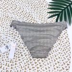 NWT NEW PQ Oro Seamless Metallic Reversible Swim Bottom Large L Silver Photo 6