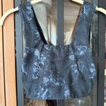 Varley Delta sports bra tank top slate floral charcoal print square neck long Photo 1