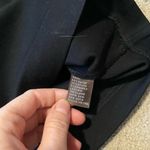 J. McLaughlin  crop sleeve genuine lamb leather accent boxy blouse black Photo 2