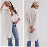 Anthropologie  Maeve Maxi Tunic Poplin Buttondown Photo 1
