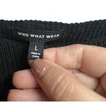 Who What Wear Beige Black Striped Sweater Large Long Sleeves Photo 1