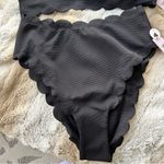 Victoria's Secret Victoria’s Secret Black Scallop Trim 2 Piece Swim Suit Size XSmall NWT Photo 1