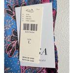 Misa  Blue Pink Floral Print Tiered Floral Print Mini Skirt Size Large Photo 7