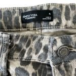 Vera Wang Simply Vera  Black & Tan Leopard Print Women's Jeans straight leg sz4 Photo 2