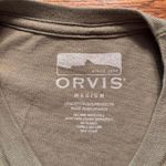 Orvis Tshirt Olive Green Dog Graphic Print Duck Hunting Women s Size M Photo 4