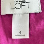 Ann Taylor Loft Dress Womens Sz 4 Purple Ruffle Neck Sleeveless Whimsygoth Boho Photo 3