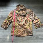 Lafayette 148 Petite Ruffle Sleeve Brown Gold Pink Floral Blazer Size 8P Career Photo 6