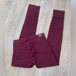 Paige Y2K  Peg Skinny Slim Jeans Women’s 28 Burgundy Maroon Swiftie Academia Vamp Photo 12