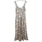 Drew Anthropologie Women's Floral Sleeveless Maxi Dress Blue Cream Tan Small Photo 6