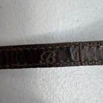 Brighton Vintage  Bracelet Silver Tone Brown Leather Heart Arrow Scroll Ornate Photo 9