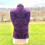 Charter Club  Purple Velour Sleeveless Vest Jacket Photo 8