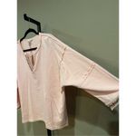 easel Size S (Oversized) Los Angeles Notched V-Neckline 100% Cotton Terry Knit P Photo 8