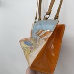 Vintage Style Colorful Illustration Vacation Beach Cafe Shoulder Bag Y2k PVC Orange Photo 5