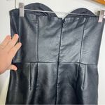 Topshop ‎ faux leather dress black with gemstones size 8 Photo 8