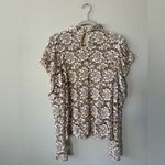 Anthropologie Dolan Sheer Lace Floral Ivory Mock Neck Blouse Top Women’s Size L Photo 4